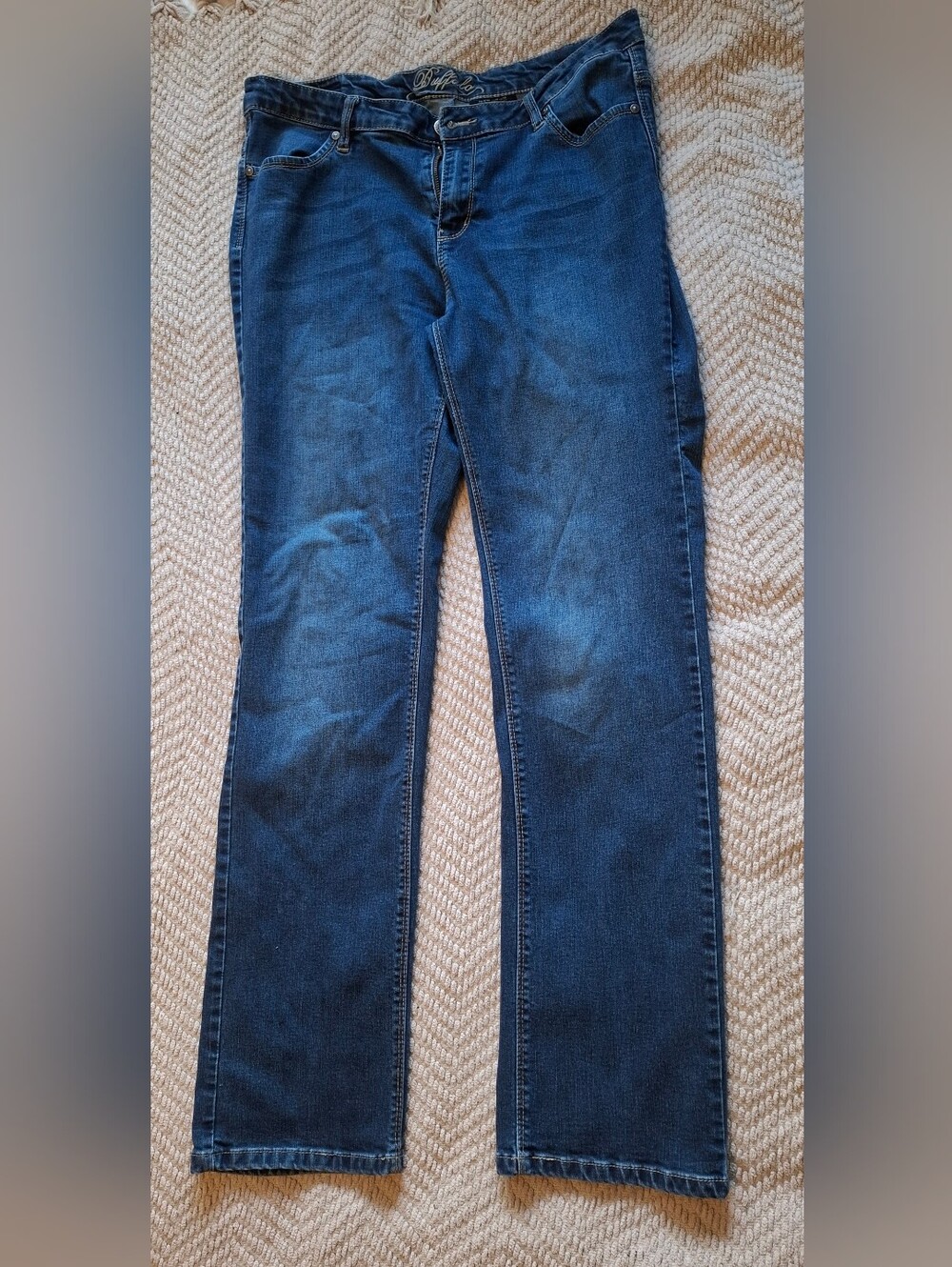 Womens Dark Blue Straight-Leg Buffalo Jeans